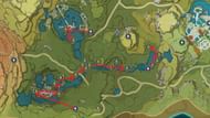 There are a ton of frogs in Lingju Pool and Qingxu Pool (Image via Tevyat Interactive Map - HoYoLAB)